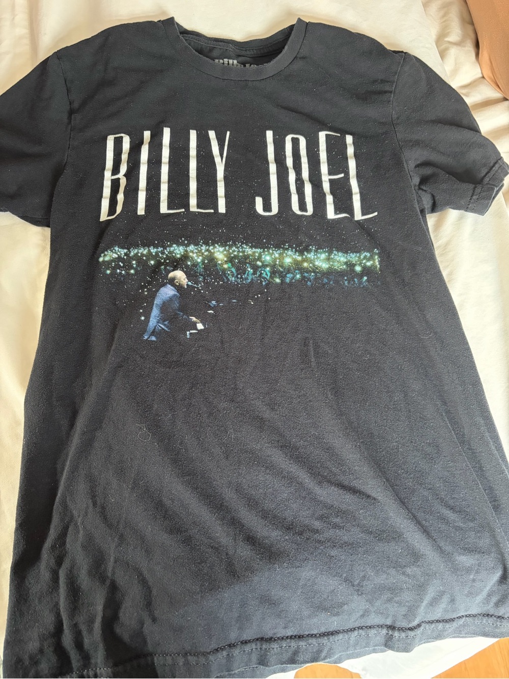 Billy Joel Black Graphic Short Sleeve Tee